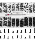 500 Pcs Micro Glass Screws Repair Kit With Tweezers And Screwdriver M1.2 M1.4 M2 Tiny Laptop Glasses Screws Assortment