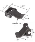 Heavy Duty Rock Solid Weld On Trailer Hinges Beast Grade Greaseable Strap Hinge Short Leaf Gate Door Hardware dimensions 5-3/8 x 3 x 1/4 inch.