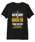 Ultra Comfy Tri Blend Tee Featuring Rad Coding Jokes That Every Developer Will Totally Appreciate During Late Night Debugging Routines And Weekend Builds in black with humorous text design.