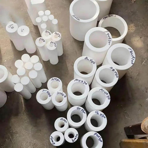 Various sizes of heavy duty PTFE sleeve 50cm hollow tube for industrial use low friction high heat and chemical resistant