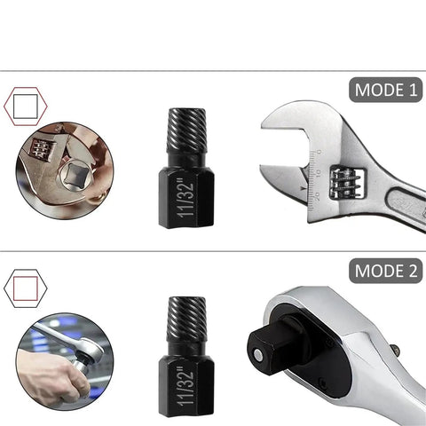 Must Have 10-Piece Alloy Screw Extractor Kit For Removing Stripped Bolts And Damaged Screws With Easy Out Drill Bits That Grip Like A Boss, 11/32 in extractor