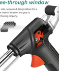 Close-up of the Three In One Do It All Industrial Welding and Cutting Machine handle with see-through window feature.