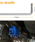 Heavy Duty Car Exhaust Hanger Rods Kit With 90 Degree Bend Carbon Steel Muffler Weld In Brackets Rustproof Zinc Coated Universal Fit For Most Vehicles Stops Vibration Keeps Ride Smooth No More Rattling, 7.55in rod