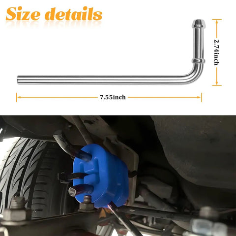 Heavy Duty Car Exhaust Hanger Rods Kit With 90 Degree Bend Carbon Steel Muffler Weld In Brackets Rustproof Zinc Coated Universal Fit For Most Vehicles Stops Vibration Keeps Ride Smooth No More Rattling, 7.55in rod