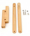 Wooden Heavy Duty Shelf Bracket Wall Mount Support For Bedroom And Living Room with screws and pre-drilled holes visible