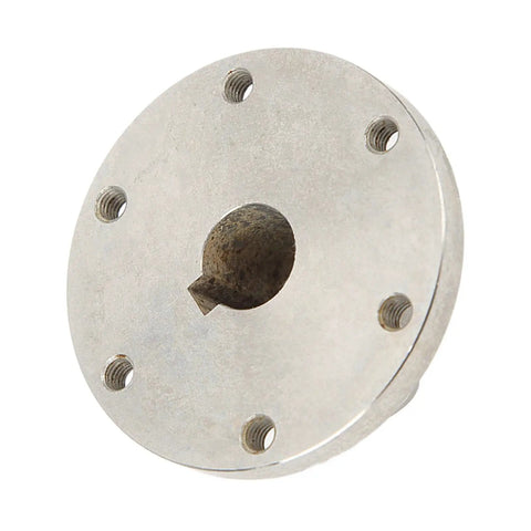 Upgrade Your Ride With This 14mm Stainless Steel Key Hub Coupling For Rc Cars And Trucks, featuring a round silver hub with a key slot.