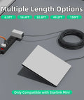 Starlink Mini Long Power Cable 150FT Heavy Duty DC Extension Cord For Satellite Internet with multiple length options.