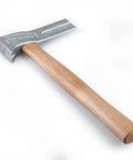 Pro Grade Magnetic Roofing Hammer With Solid Hardwood Handle And Round Striking Surface Magnet For Badass Quick Nailing Shingle Jobs Without Breaking A Sweat All Day, viewed from the side.