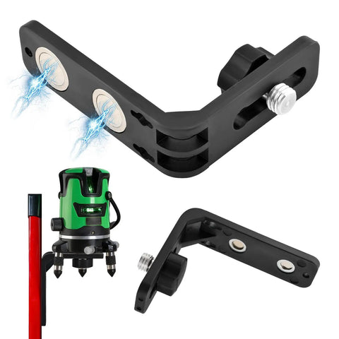 Laser Level L Shape Magnetic Bracket That Makes Leveling On A Tripod Easy And Hands Free, 9.5x12 cm, with laser level and magnets