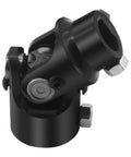Double D Steering Universal Joint Shaft One Inch By Three Quarter Inch Black U Joint 83mm Total Length 4000 RPM Max 35 Degree Working Angle close-up