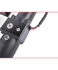 Close-up of Hydraulic Angle System Actuator For Polaris Ranger XP 1000, showing durable black metal construction and wiring.