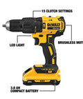 Go-To 20V Max Cordless Compact Hammer Drill Driver With Brushless Motor For Up To 57 Percent More Runtime Ergonomic Grip