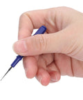 Hand holding a small oiler pen from Dope Pro Grade Watch Repair Kit With Stainless Steel Tools Lubricant Oiler Pens Static Tweezers And Cutter
