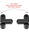 Hella Secure Rv Table Board Buckle Kit Featuring 180 Degree Rotating Lock Clips in black for easy operation and parking.
