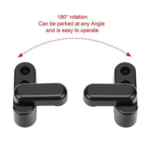Hella Secure Rv Table Board Buckle Kit Featuring 180 Degree Rotating Lock Clips in black for easy operation and parking.