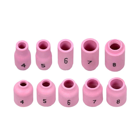 Pink ceramic nozzles different sizes for All In One Pro TIG Welding Torch Kit With Gas Lens And Ceramic Nozzles Glass Cups For WP17 WP18 WP26.