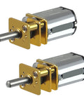 Two Pack 6V DC 100 RPM N20 Gear Motor High Torque Micro Geared Motor For Diy Projects And Robotics Low Noise Low Power Consumption Replacement Parts Compact Motor For Small Devices And Educational Kits showing front view