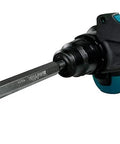 SDS Plus rotary hammer fitted with a 10 inch point chisel from 3 Piece SDS Plus Chisel And Point Bit Set For Rotary Hammers, Aggressive Concrete And Tile Demolition, Includes 10 Inch Point Chisel, 10 Inch Flat Chisel 0.8 Inch, 10 Inch Scaling Chisel 1.57 Inch, SDS Plus Shank, Quick Bit Change, Forged Durability.