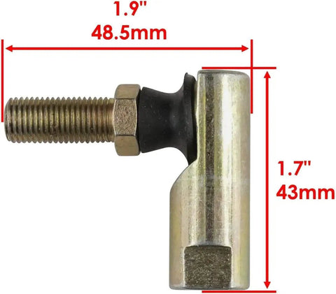 Ball Joints For Mtd Mowers Two Pack Replaces 723 0448 723 0448A 923 0448A 112 0917 Fits 1997 And Later Lawn Tractors Includes Right Hand Female Thread And Left Hand Male Thread For Easy Install Heavy Duty Upgrade, 48.5mm ball joint with 43mm height