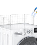 Magnetic Laundry Guard 24 Inch Wide For Front Loading Washers And Dryers, Metal Countertop Organizer Topper, White