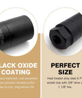 Oil Pressure Sensor Socket Kit For Three Eighths Drive Six Point Pro Auto Socket Fits One And One Eighth Inch Hex Wrench Gas Pressure Switch Socket For Quick Removing And Installing Oil Sending Unit with black oxide coating and perfect size.