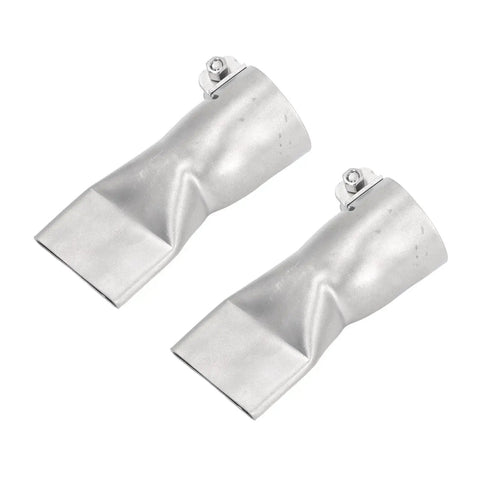 Flat Wide Mouth Welding Nozzle Set 40mm 1.57in Stainless Steel Two Pack Built Tough for Hot Air Heat Guns Durable Corrosion Resistant