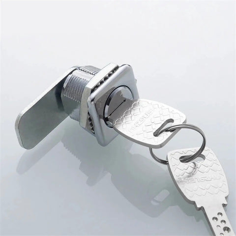 Square Cam Lock With Two Keys For Mailbox School Locker Office Drawer Or Cabinet Heavy Duty Steel Latch Hardware Durable