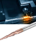 Beefy Tapered Ball Nose End Mill For CNC Router Bits 2 Flute Tungsten Carbide With Antique Brass Plated Coating 0.5 Mm Radius