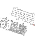 Illustration of Washer Electronic Control Board Assembly DC92-01623G OEM Part showing internal circuit layout