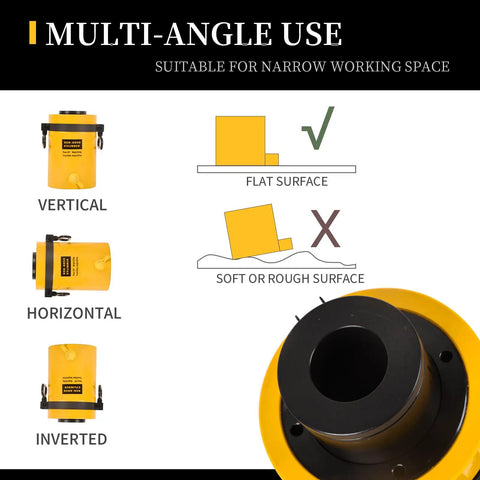 Built Tough 60 Ton Hollow Hydraulic Ram Cylinder Jack With Zero Hassle Auto Reset And Smooth Two Inch Stroke For Heavy Duty Trade Projects And Reliable Portable Power Jacks That Definitely Get The Job Done Fast