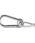 Beefy Heavy Duty 31.5 Inch Stainless Steel Stage Light Safety Cable with Clip, 110 Lb Capacity, Security Rope for Lighting