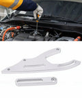 Heavy Duty Billet Aluminum CNC Power Steering Pump Bracket Kit Mid Mount V Belt Fit For 289 302 351W SBF Engines Plus 64-69 Cars And Trucks Make Your Ride Rock Smooth installed in engine bay