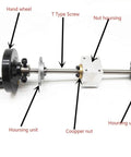 Heavy Duty Top Shelf T8 Lead Screw Set With Durable Brass Nut And Sweet Turning Handwheel 400Mm Trapezoidal Threaded Rod for CNC 3D Printer parts.