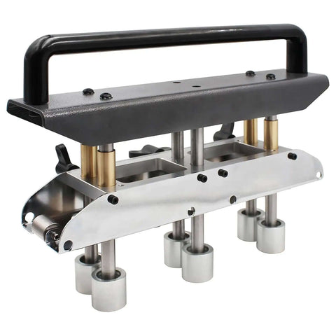 Three Station Roller Bender For Roofing Sheet Metal, Heavy Duty Bending Tool For 0 To 90 Degree Folds, Handles 0.01 To 0.04 Inch Metal Sheets