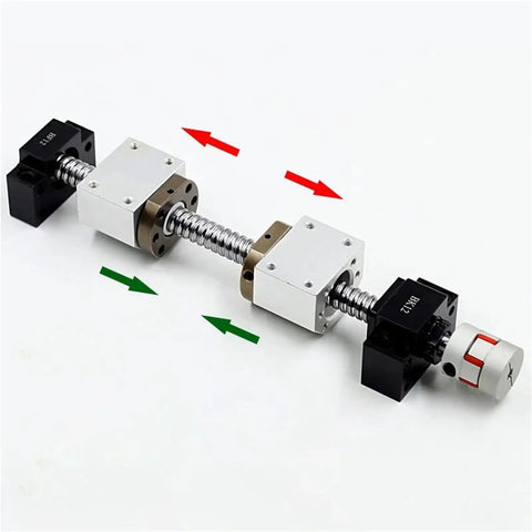 High Performance Ball Screw Nut Assembly For SFU1605 SFU1610 with bidirectional and anti-backlash thread, 500mm length