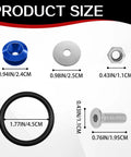 Universal Car Bumper Quick Release Fastener Kit With Stainless Steel Bolts Front And Rear Bumper Fasteners Blue Finish