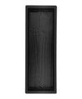 Two Pack Walkway Path Maker DIY Concrete Molds Kit With Wooden Textured Paver Shapes, black ABS mold, front view