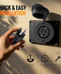 Weatherproof Outdoor Power Outlet Kit With 10 Foot 15 Amp Extension Cord 125 Volt 5 15R Receptacle installation