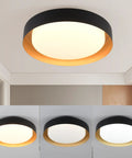 Dope Modern LED Flush Mount Ceiling Light 14 Inch 24W Dimmable Black and Gold Ceiling Lamp with 3 CCT Adjustable, in room view