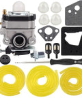 Honda GX31 FG100 Carburetor Replacement For 4 Cycle Engines GX31 GX22 4 Stroke Tillers Hedge Trimmers And Generators With Carb Adjustment Tool Air Fuel Filter Line Kit 16100-ZM5-803 16100-ZM3-848 16100-ZM5-A95 kit layout showing parts and tools.