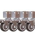 Heavy Duty Plate Casters Set Of 4 Swivel Caster Wheels With U Bracket 1 Inch 25mm TPE Rubber for furniture moving replacement