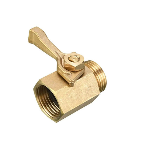 Solid brass gate style valve, ergonomic handle, 3/4 inch, product focus: 2 Pack Solid Brass Garden Hose Shut Off Valves 3/4 Inch