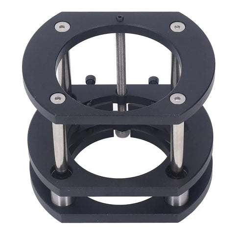 Precision Aluminum Router Lift With Four Jaw Metal Table Base Smooth Hand Crank Height Adjustment Zero Drama Setup For Serious Woodworking Enthusiasts Heavy Duty Frame With Hella Precise Depth Control Rock Solid Stability top view of the router lift
