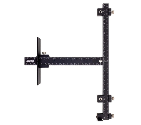 Cabinet Hardware Jig Pro For Easy Knob And Pull Installations, Adjustable Drill Guides, Reversible Design, side view.