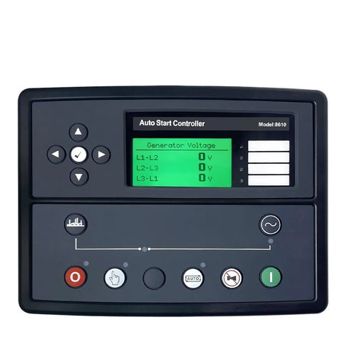 Generator Synchronizing Control Panel With Auto Start And Load Sharing Controller Module MKII Version Pro Grade One Unit Setup For Reliable Standby Power, black digital display