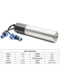 Premium 22Kw Water Cooled Spindle Motor Delivering 24000 Rpm With 2 Pole 400Hz Setup shown with connectors and specifications.