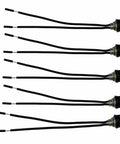 Five Pack Rotary Canopy Light Switches On Off For Lamps 3 And 1 Amp At 125 And 250 Volt With Metal Bushing And 6 Inch Wire Leads Stripped Ends Black Finish