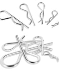 Heavy Duty Cotter Pin Set 50 Pcs Assortment Kit With 5 Sizes R Clips And Spring Fasteners For Trailer Hitch Locking Clamps
