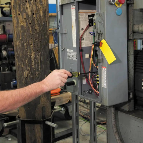 Using the Adjustable 4 To 8 Inch Screwdriver With Removable Shaft Dual Tips Phillips Size 2 And One Quarter Inch Slotted Made In USA.