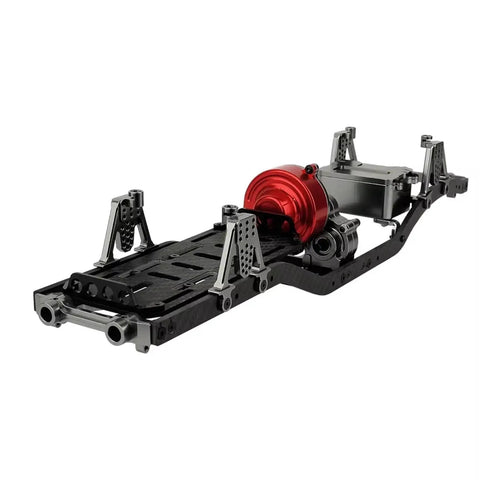 RC Car Chassis Frame For SCX10 1/10 Crawler Model With 313mm Wheelbase Metal Body Durable Alloy Frame Includes Transmission Gearbox Kit